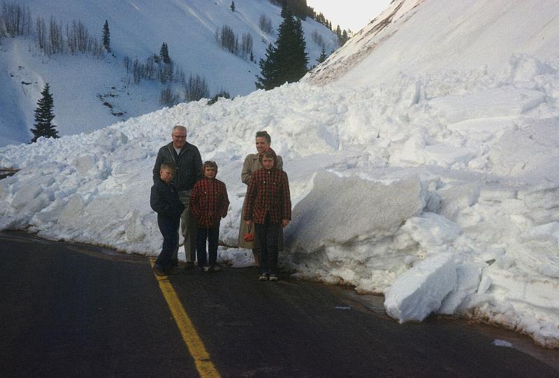 0410-Avalanche, Thaemerts.jpg - Richard, Amos, Judy, Betty, Marcia.  Avalanche, Rocky Mountains, Colorado.